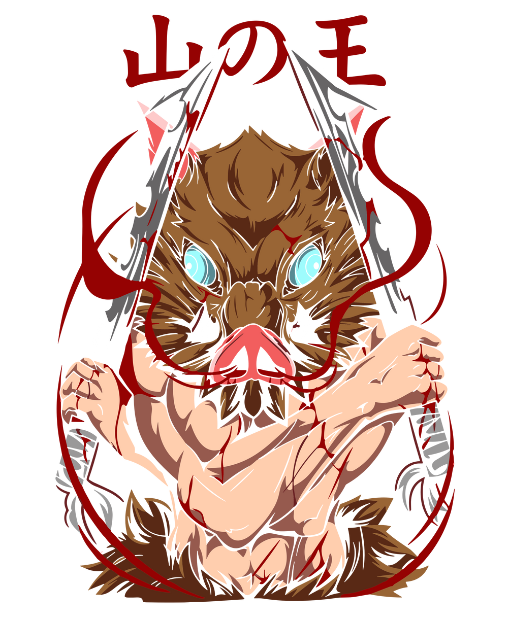 Inosuke Hashibira King of the Mountain Demon Slayer Art