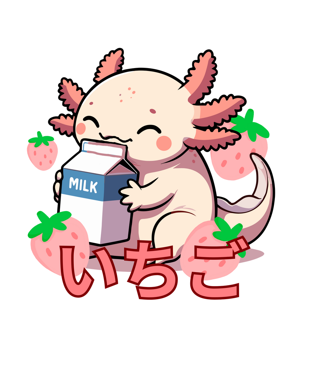 süße Axolotl-Erdbeeren
