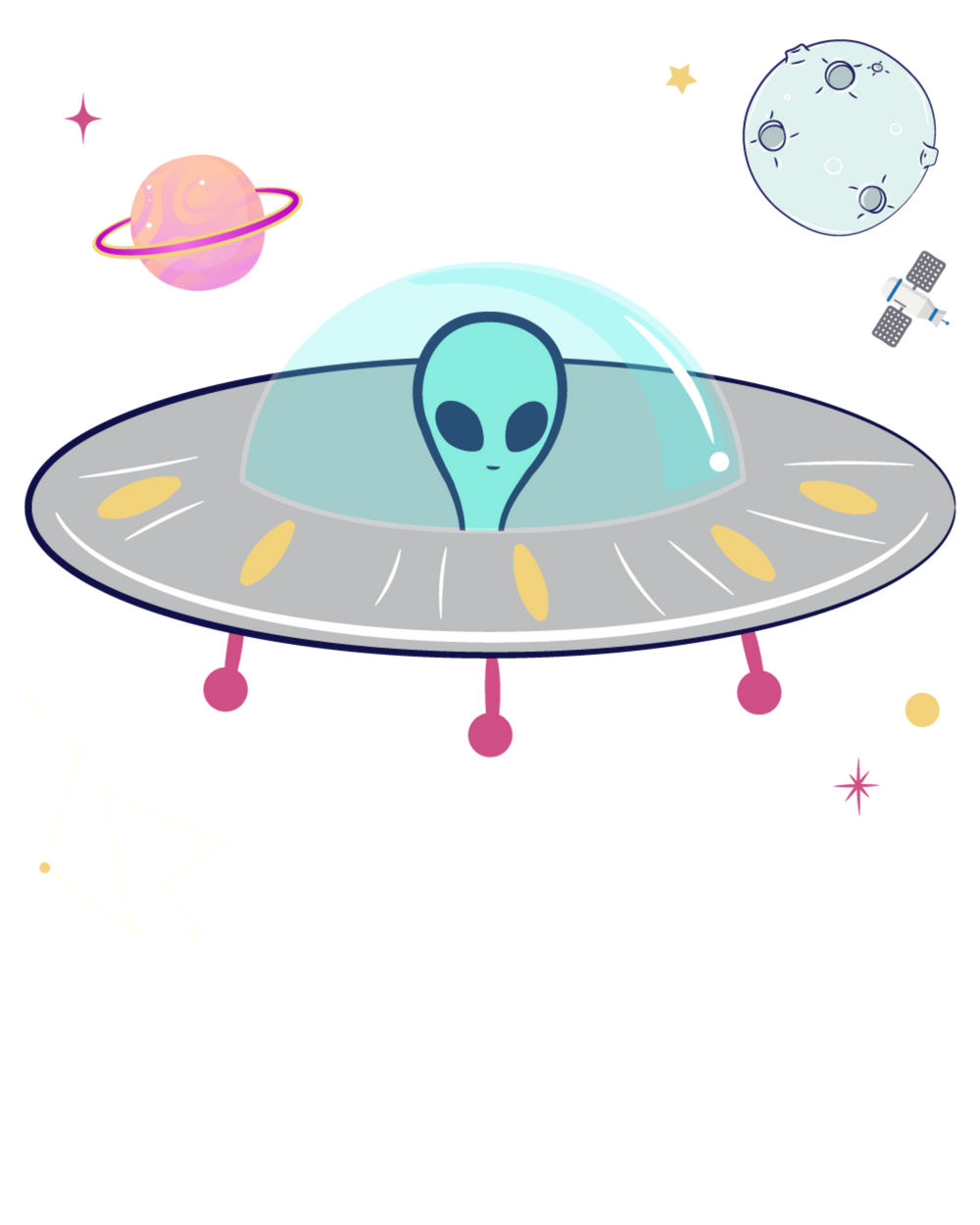 Alien UFO im Weltraum