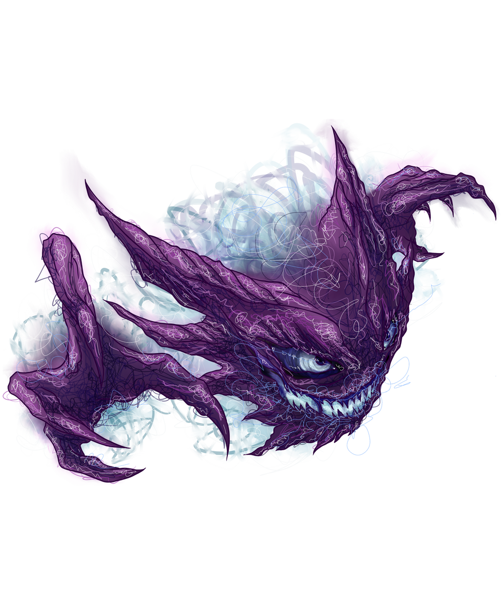 Gezeichneter violetter Geist