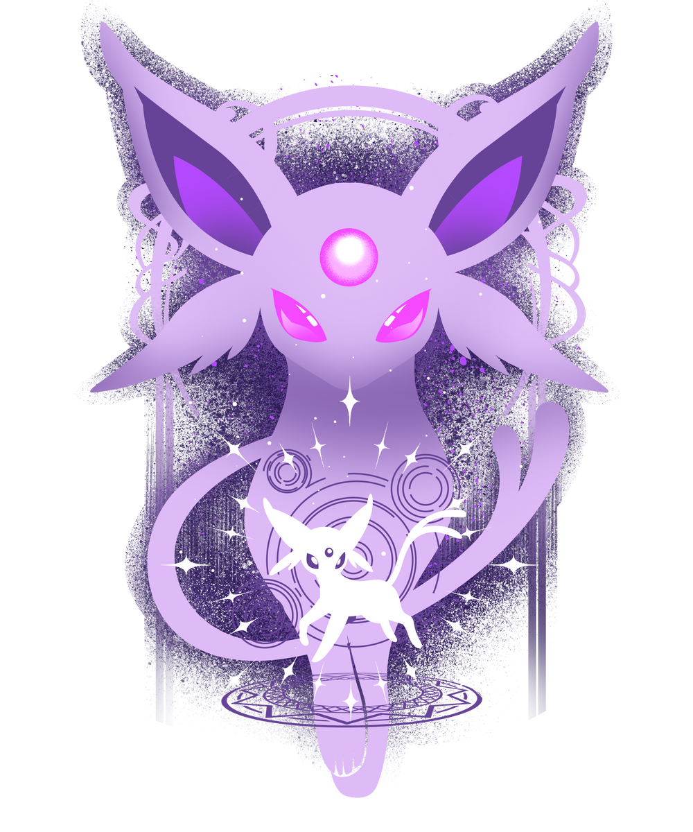 Espeon Minimal Psychic Aesthetic Pokemon
