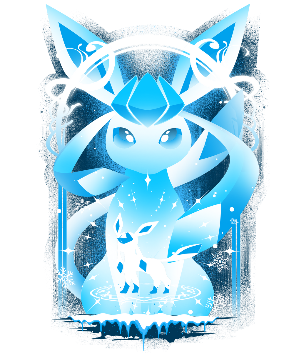 Glaceon Minimal Ice Aesthetic Pokemon
