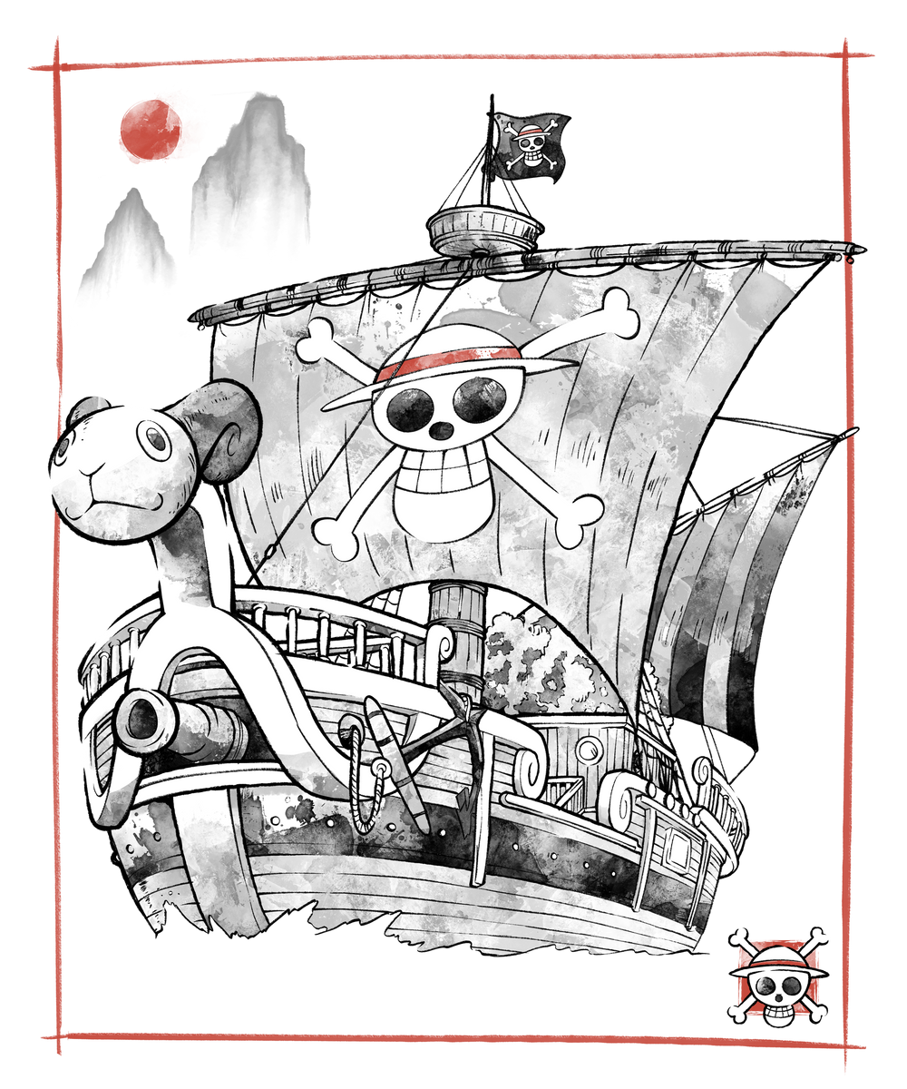 Going Merry Sumi-E