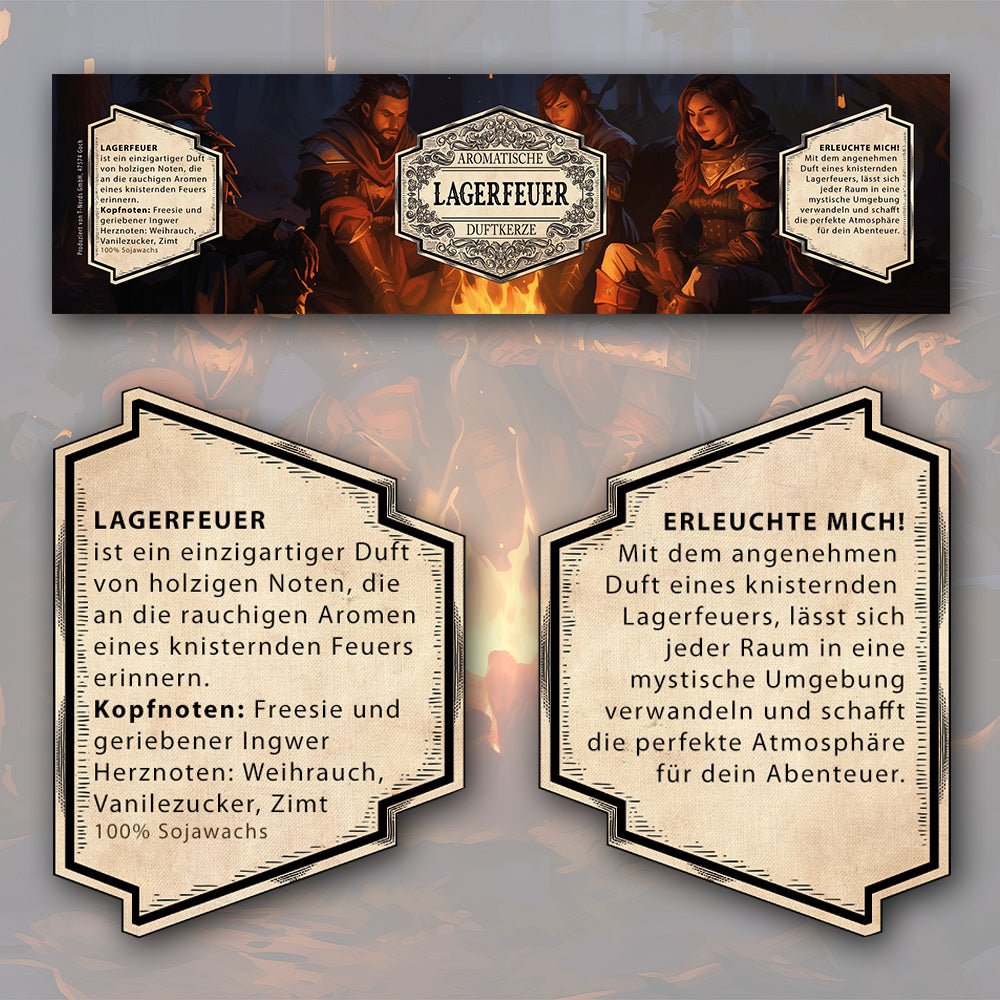 Duftkerze Lagerfeuer mit Überraschungswürfel