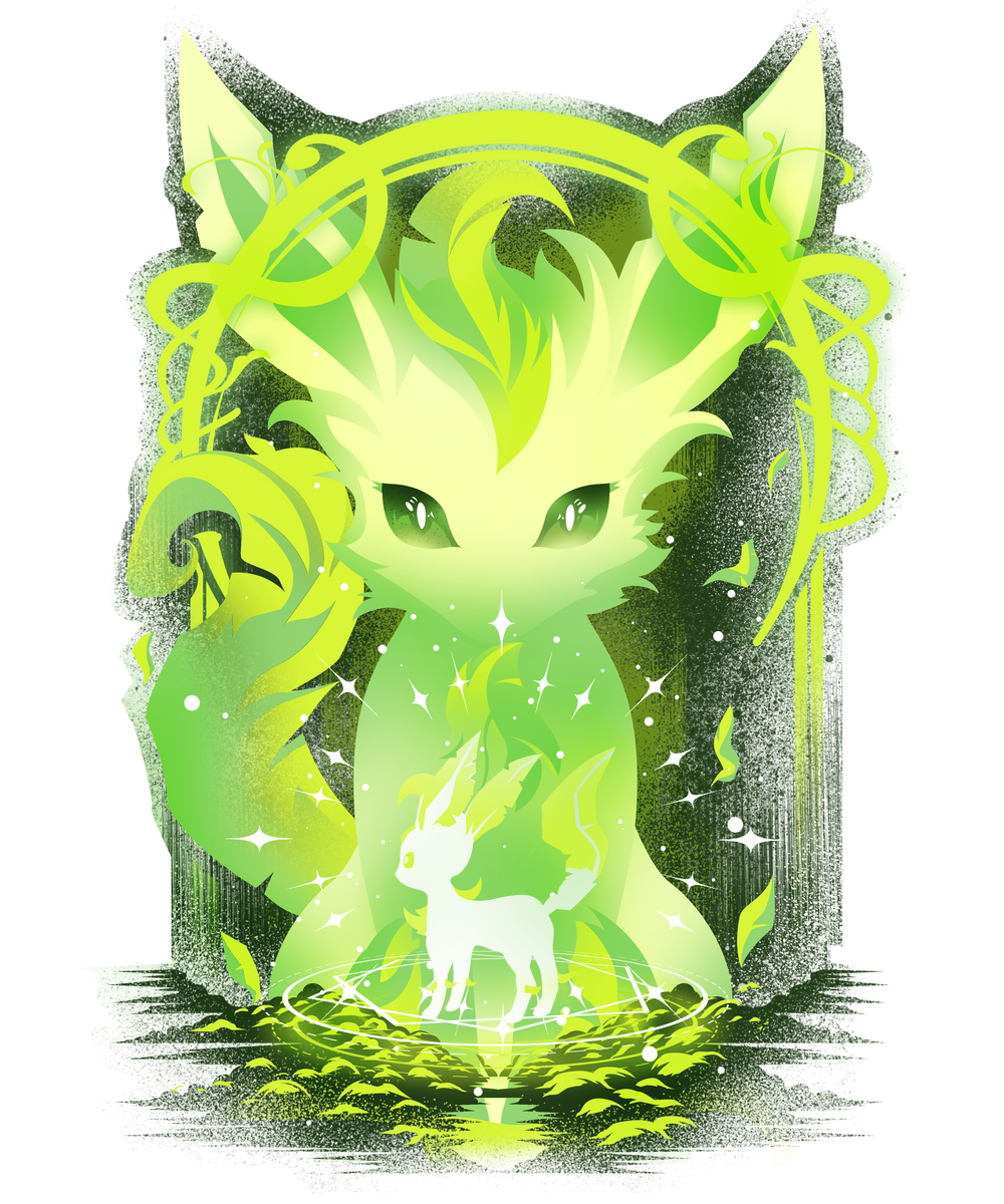 Leafeon Minimal Nature Aesthetic Pokémon