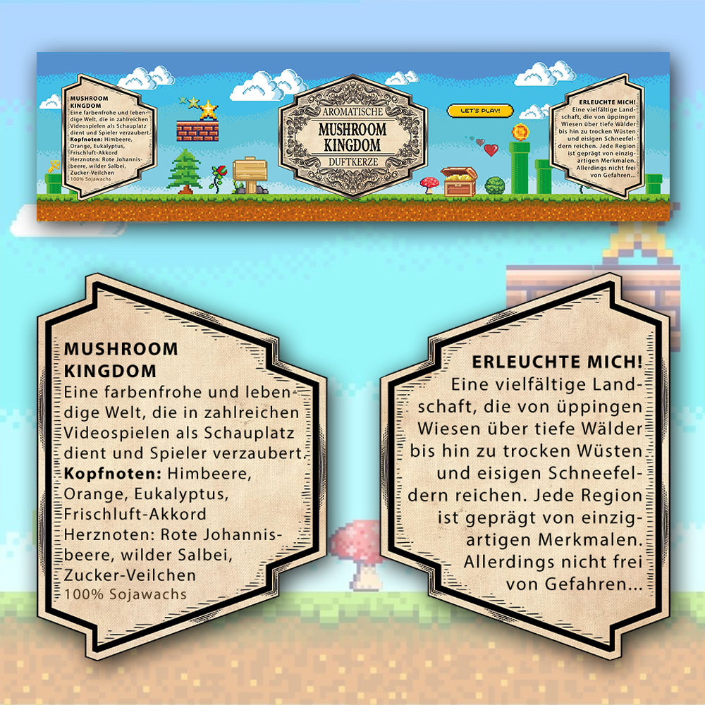 Scented Candle Mushroom Kingdom