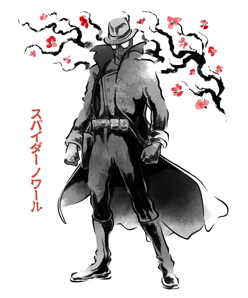 Noir Webslinger Sumi-E