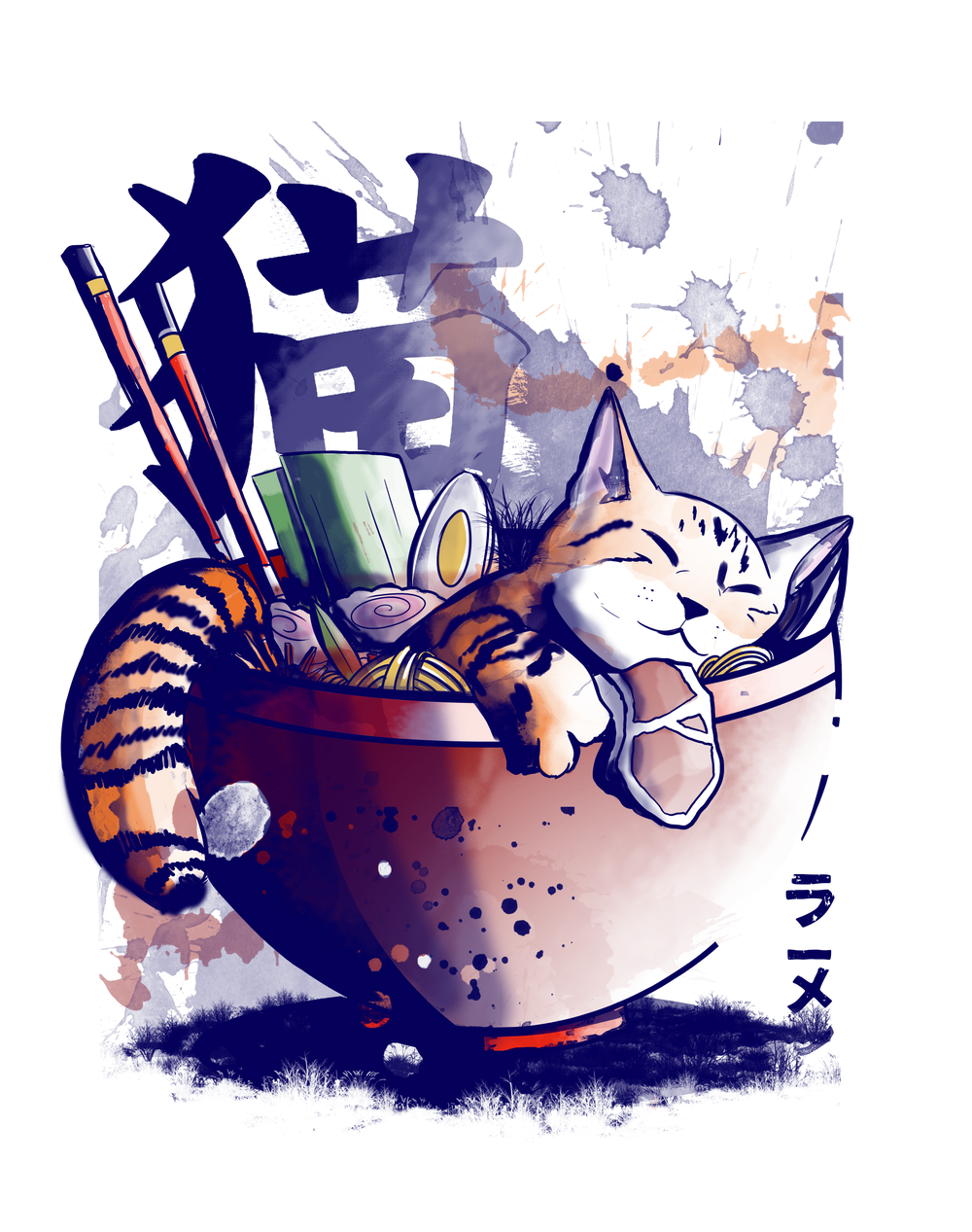 Katze schlafende Ramen