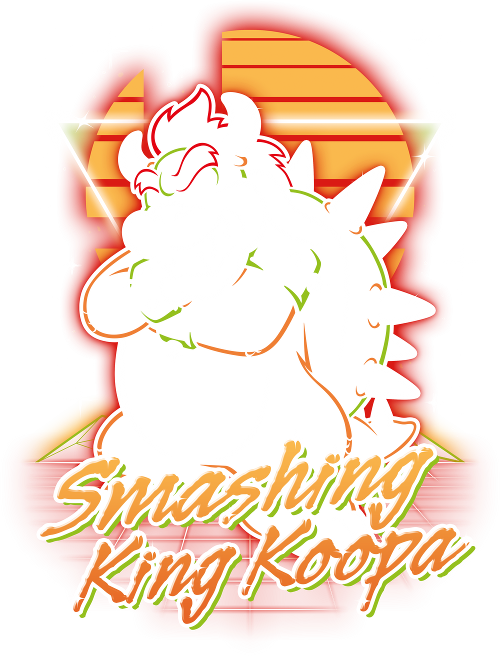 Retro Smashing King Koopa