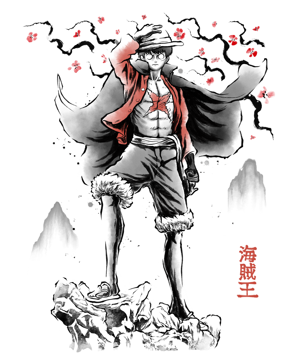 Straw Hat Captain Sumi-E 2