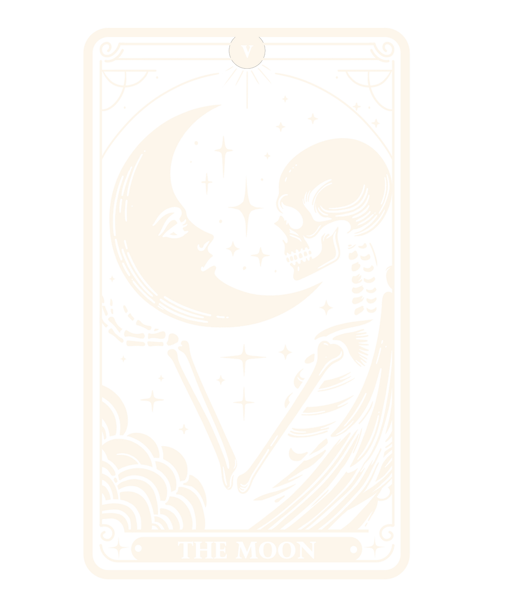 The Moon Tarot Skull