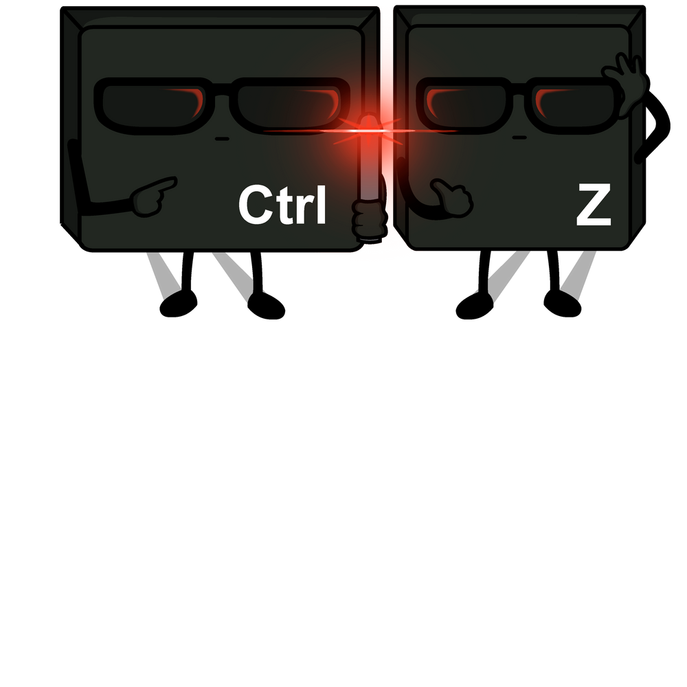 Ctrl Z in black