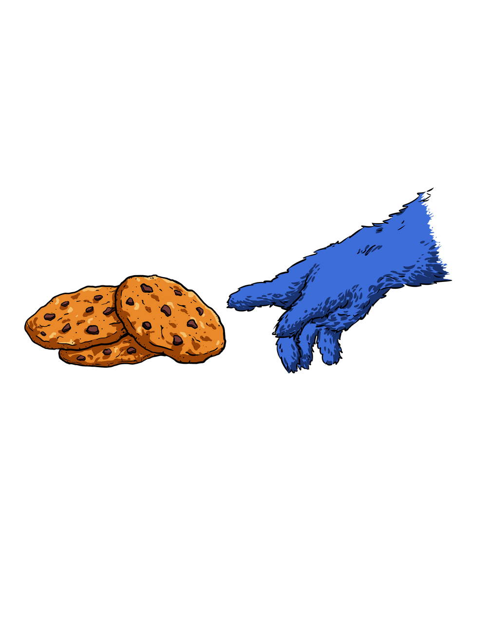 the monster's hand