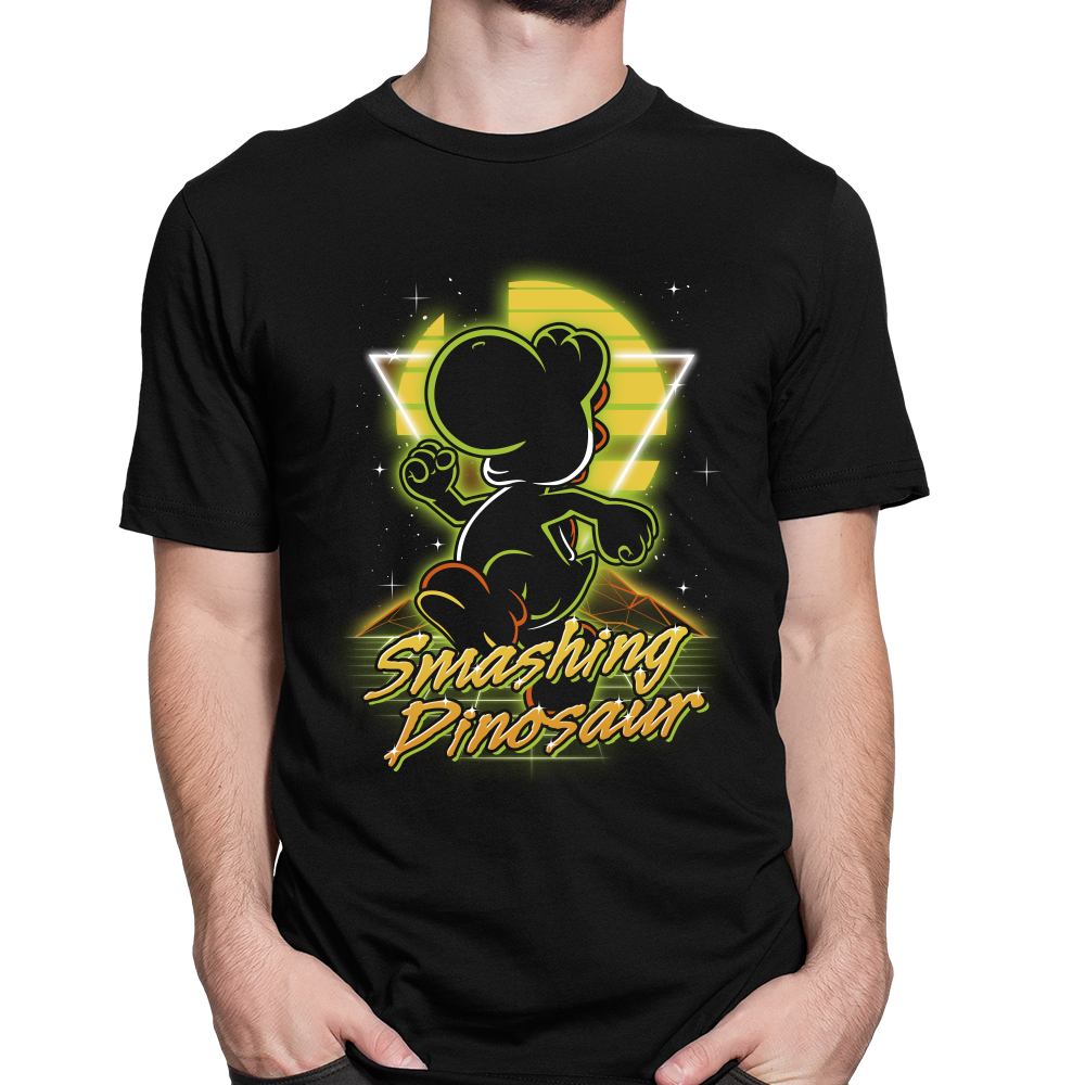 Retro Smashing Dinosaur
