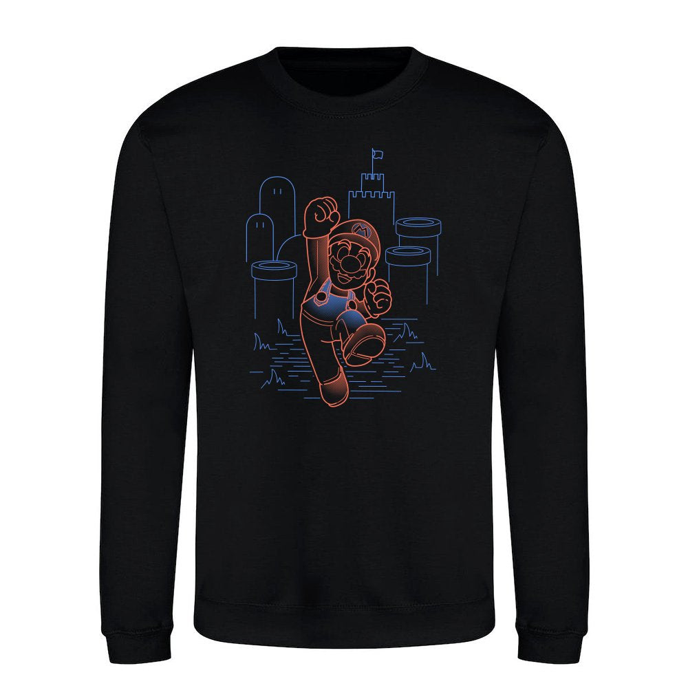 Neon Line Art Jumpman