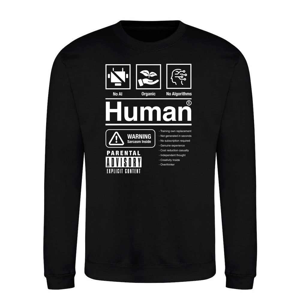 Human Warning Label - Anti AI