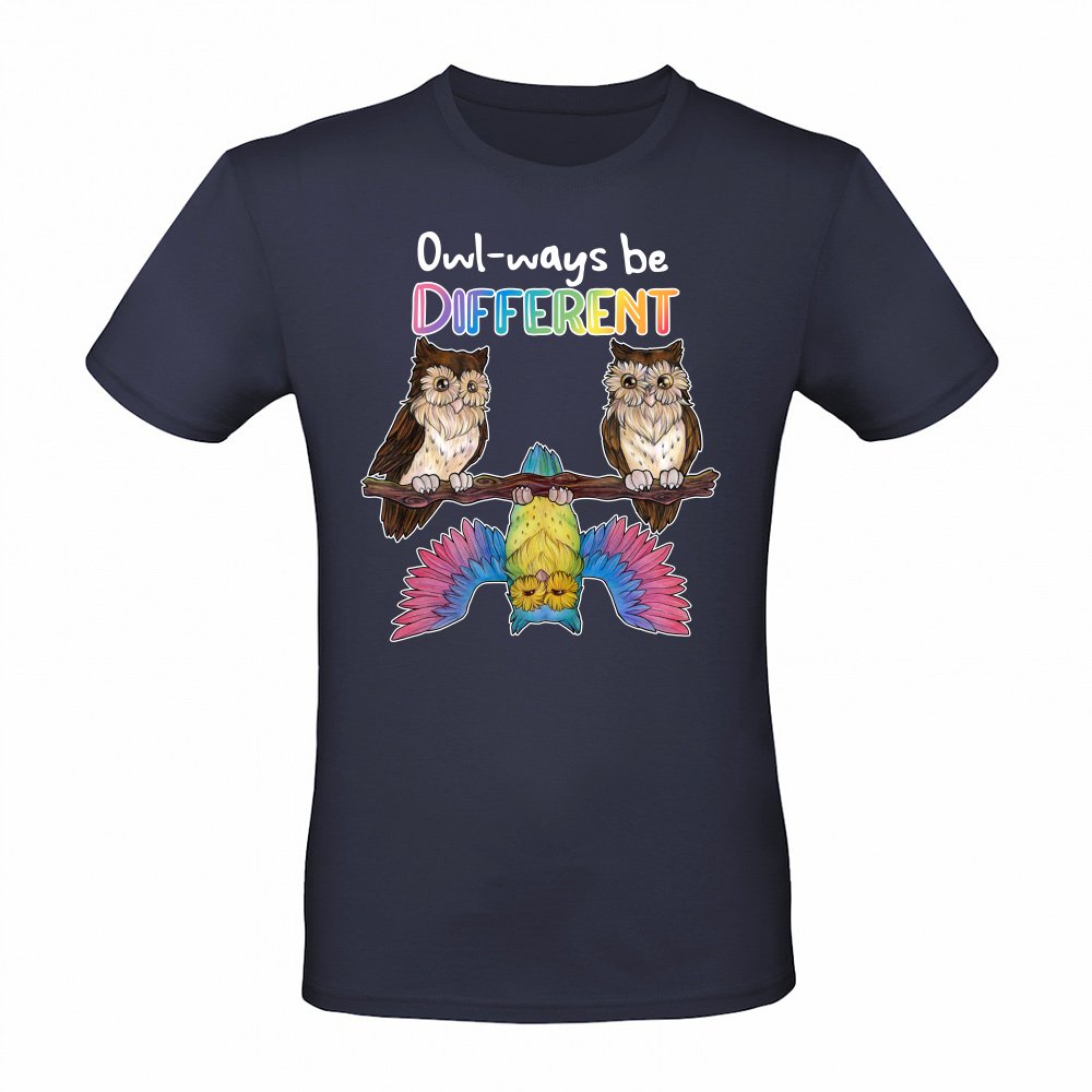 Always be different - Cute rainbow owl