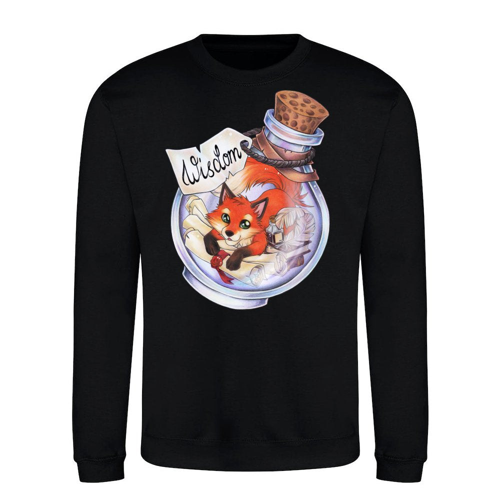 Potion wisdom fox with books and scrolls