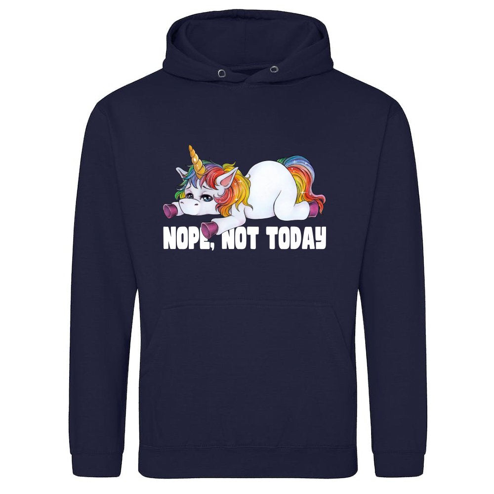 Nope Not not today Cute lazy colorful unicorn