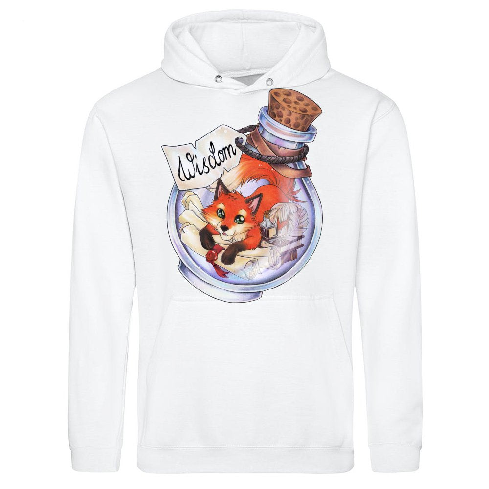 Potion wisdom fox with books and scrolls