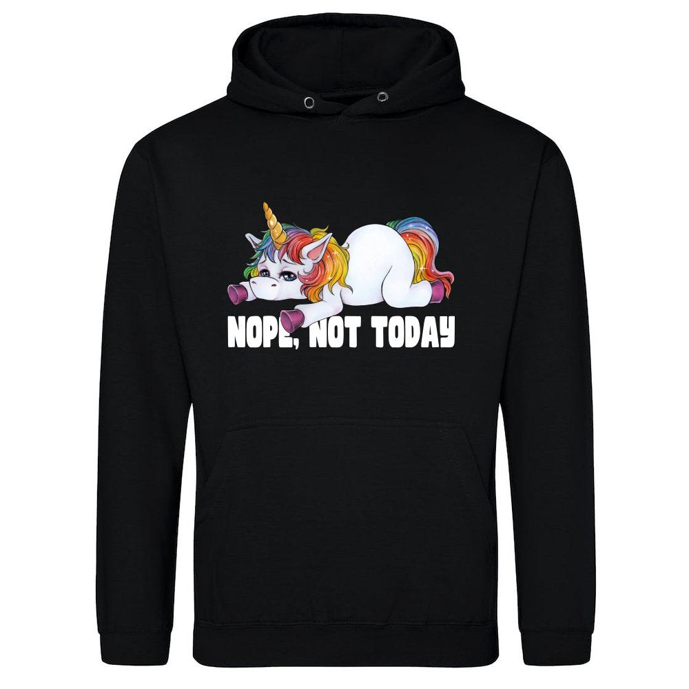Nope Not not today Cute lazy colorful unicorn