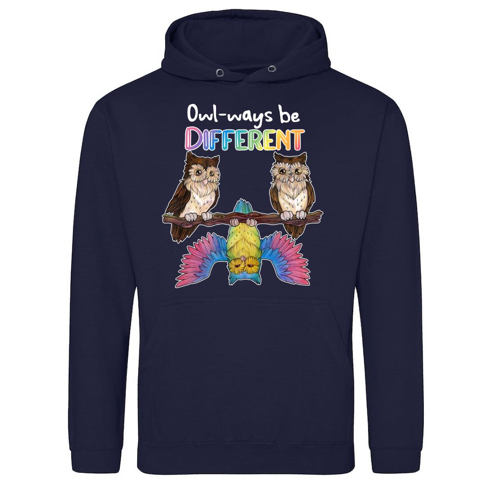 Always be different - Cute rainbow owl