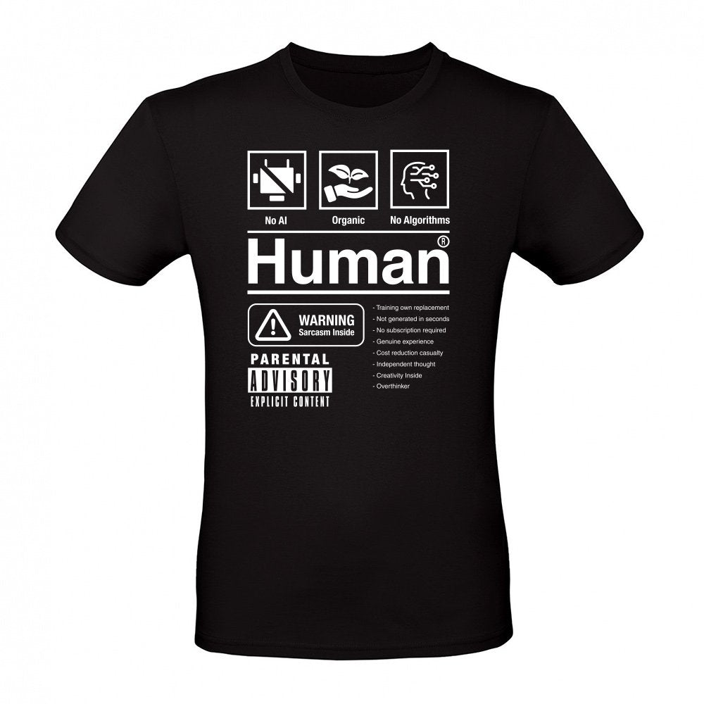 Human Warning Label - Anti AI