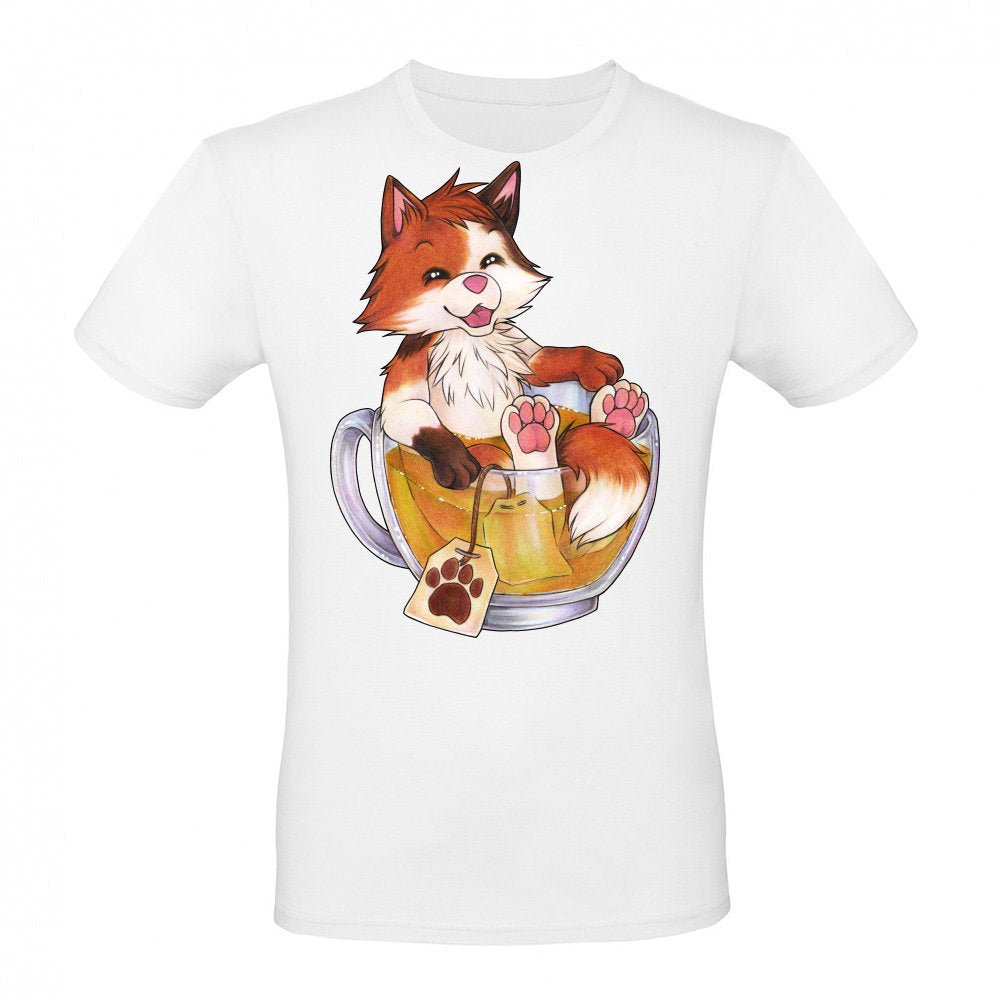 Cute KitTeaCat cat in teacup with tea