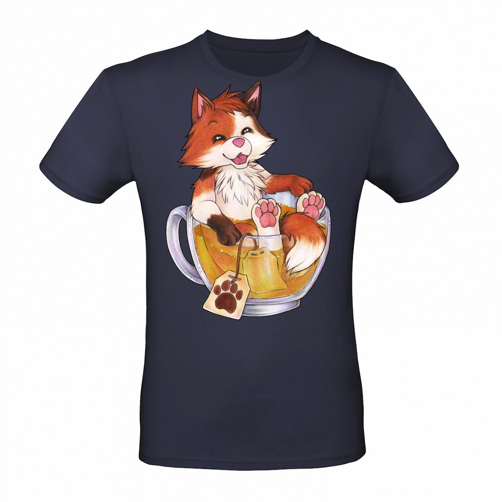 Cute KitTeaCat cat in teacup with tea