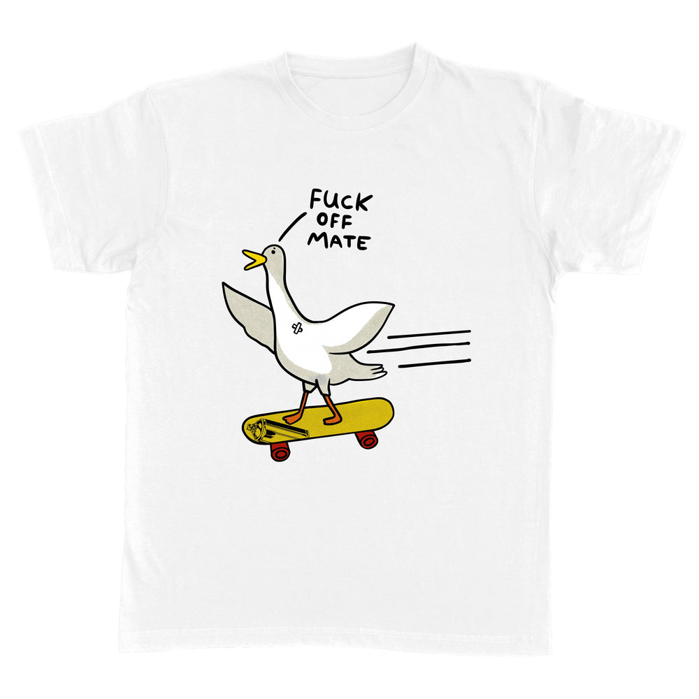 Ente mit Skateboard