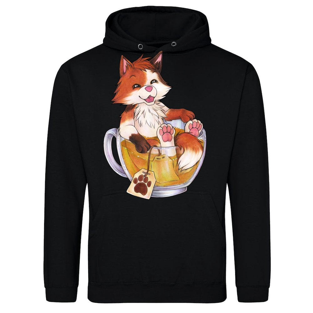 Cute KitTeaCat cat in teacup with tea