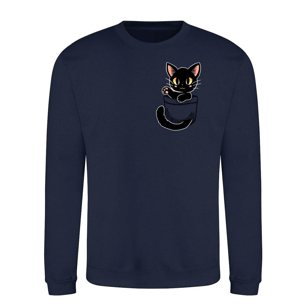 Cute Black Cat Pocket