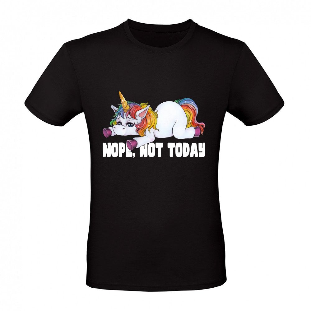 Nope Not not today Cute lazy colorful unicorn