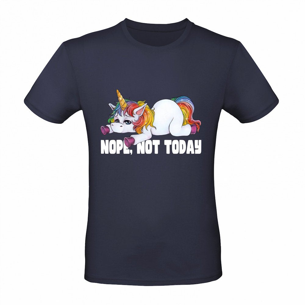 Nope Not not today Cute lazy colorful unicorn