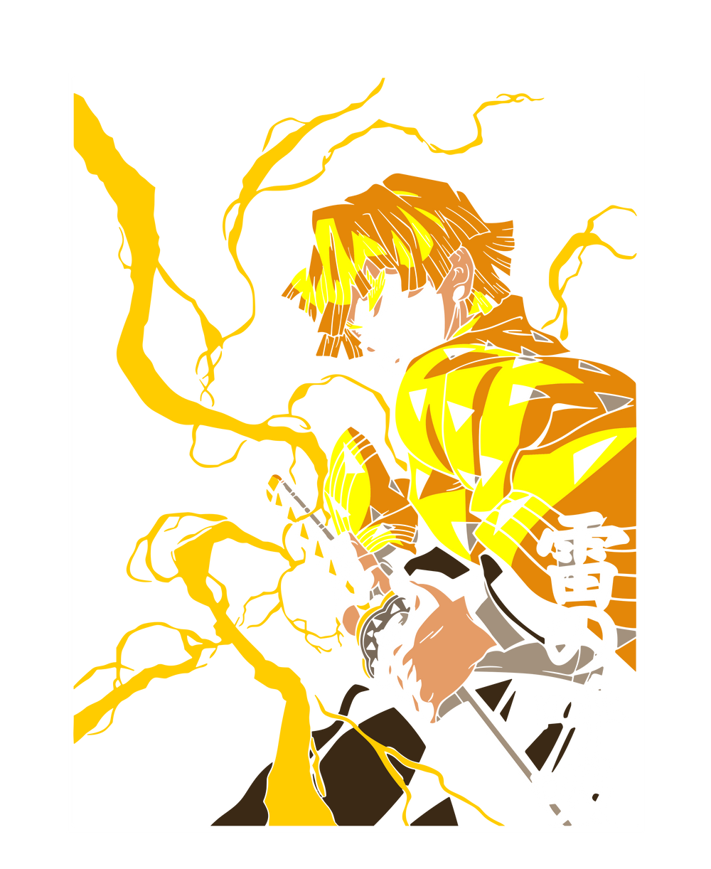 Zenitsu Agatsuma Thunder Breathing Demon Slayer Art