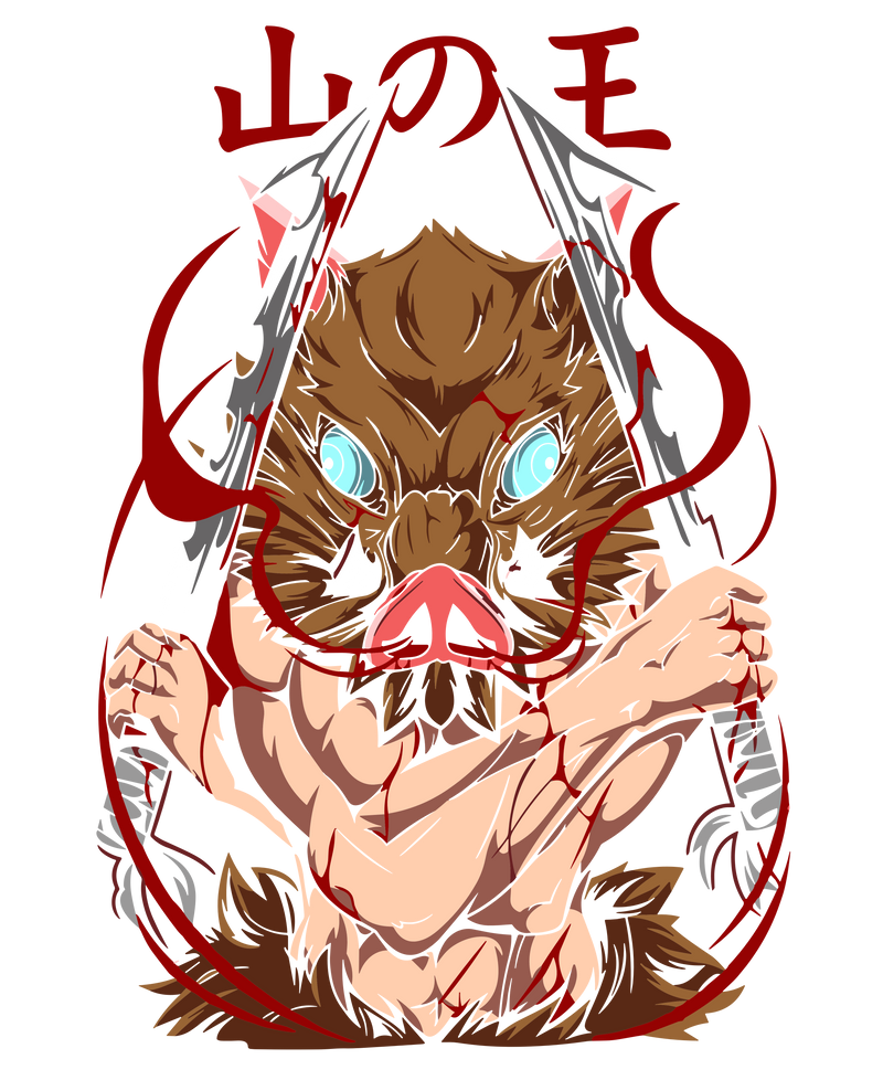 Inosuke Hashibira King of the Mountain Demon Slayer Art