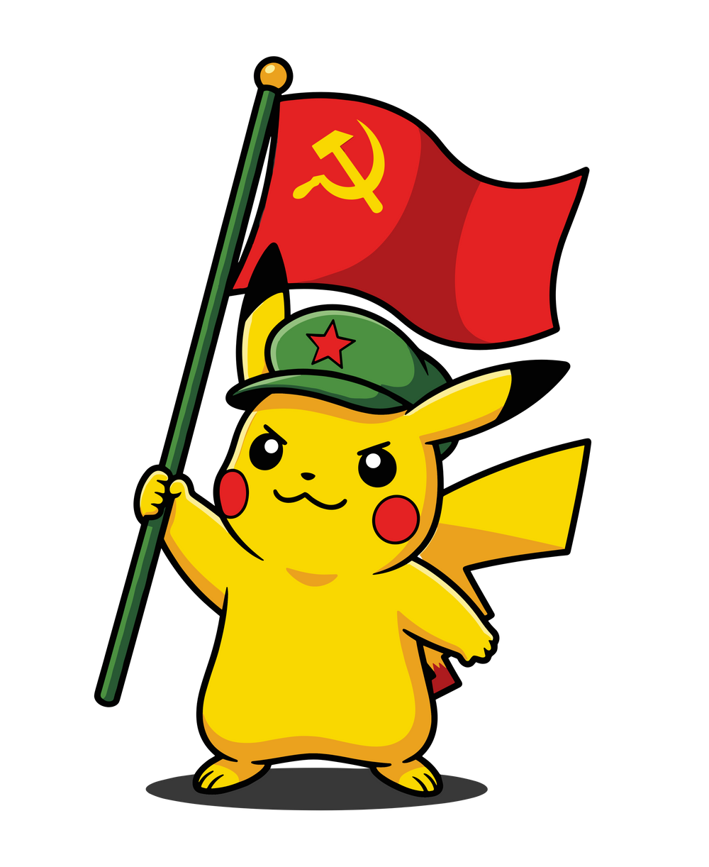 Comrade Pikachu Funny Revolutionary Anime Mashup Graphic