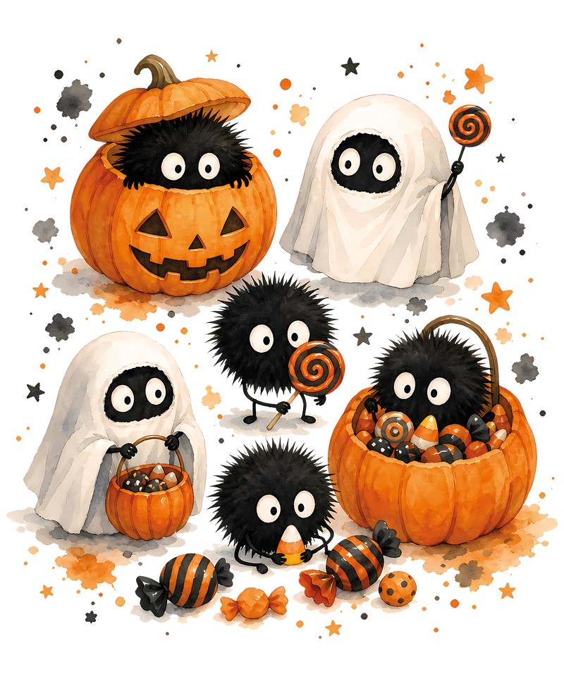 Susuwatari Russmaennchen Russbolde bei Hallooween