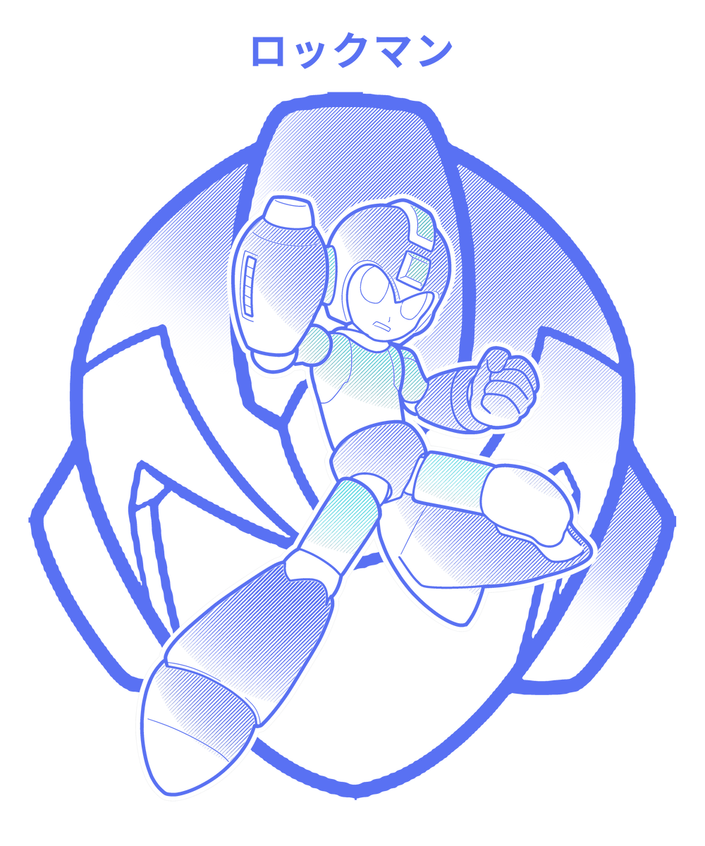 Neon Line Art Rock Kid