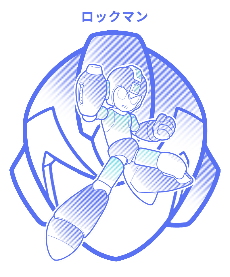 Neon Line-Art Rock Kid