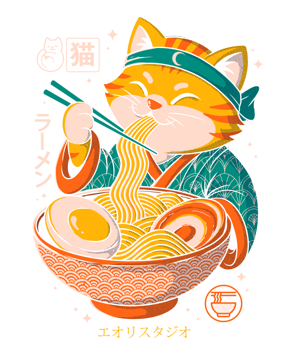 Japanese Ramen Cat