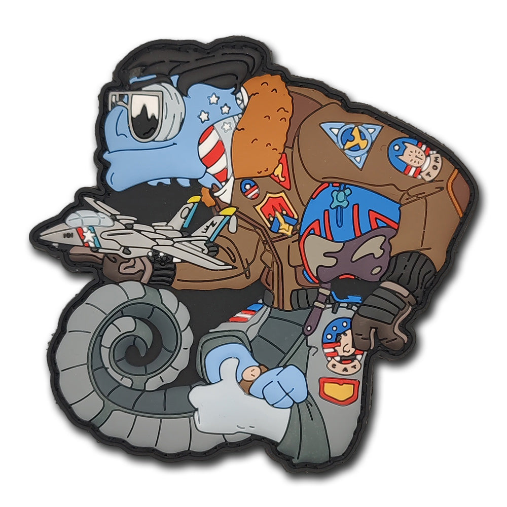 Pilot Chameleon - Hook and Loop Patch for Sewing On 9.5cm x 9cm