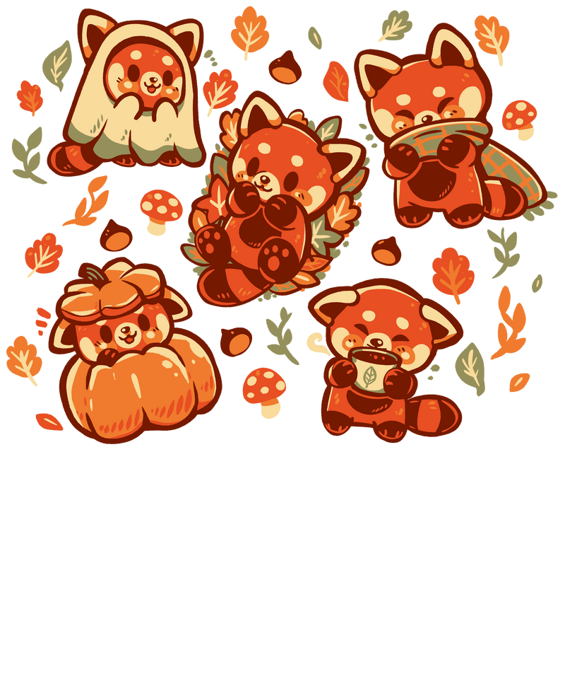 Red Panda Autumn Time