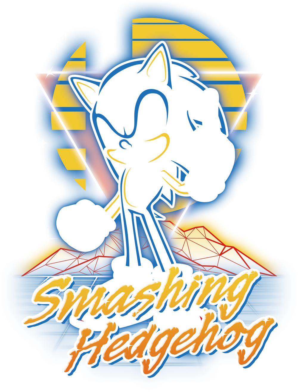 Retro Smashing Hedgehog