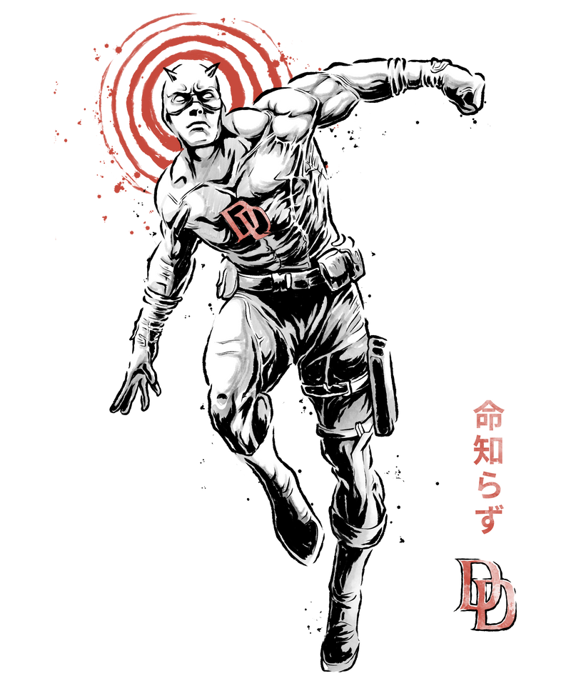 Scarlet Vigilante Sumi-E