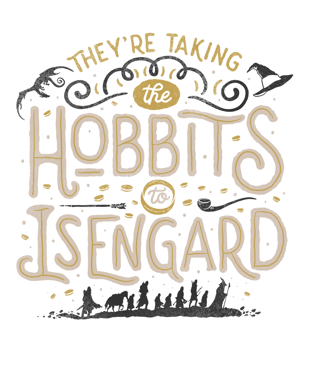 Taking the Hobbits to Isengard - Funny Geek Quote Music Gift