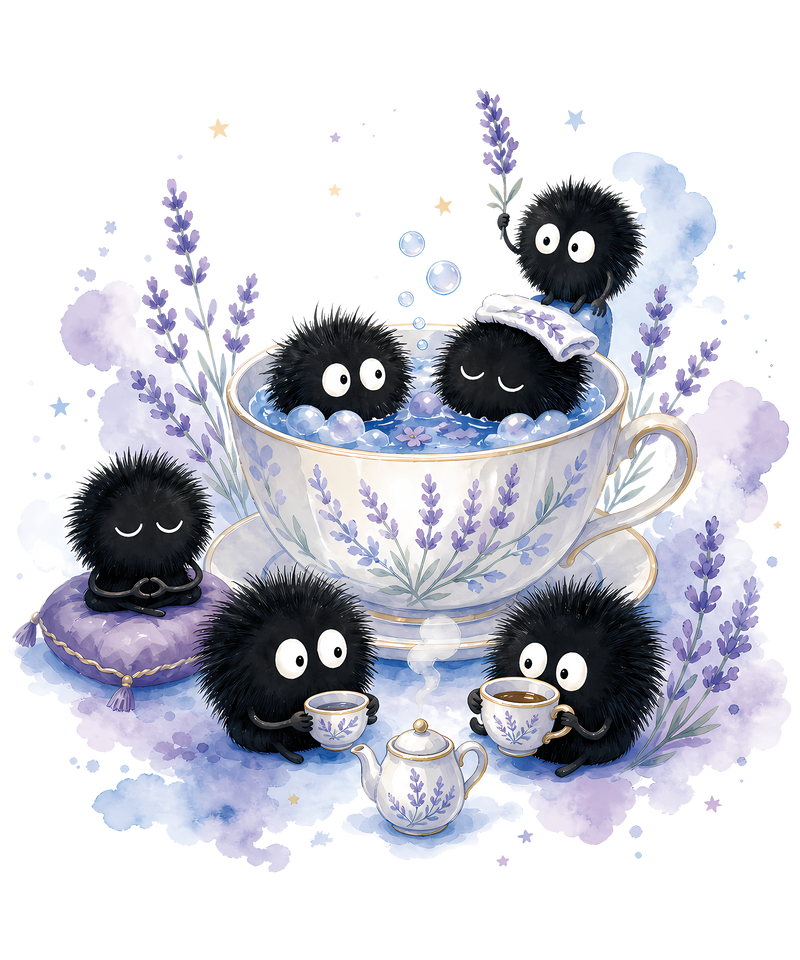 Susuwatari Russmaennchen Russbolde beim Wellness