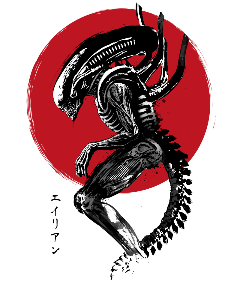 Xenomorph sumi e