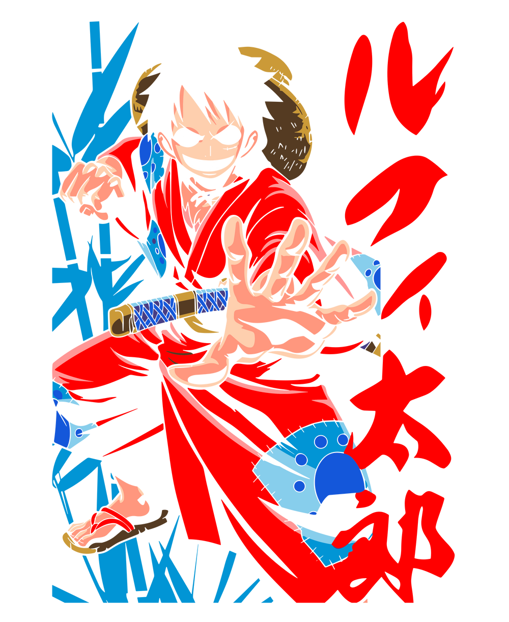 Monkey D. Luffy Wano Arc Gear Fourth One Piece Art