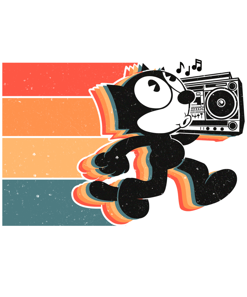 Retro Groove Cat